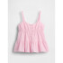 TIERED GAUZE TANK ROSE MIST