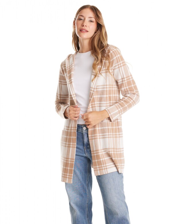 Cardigan Cuadrille BEIGE/MULTI