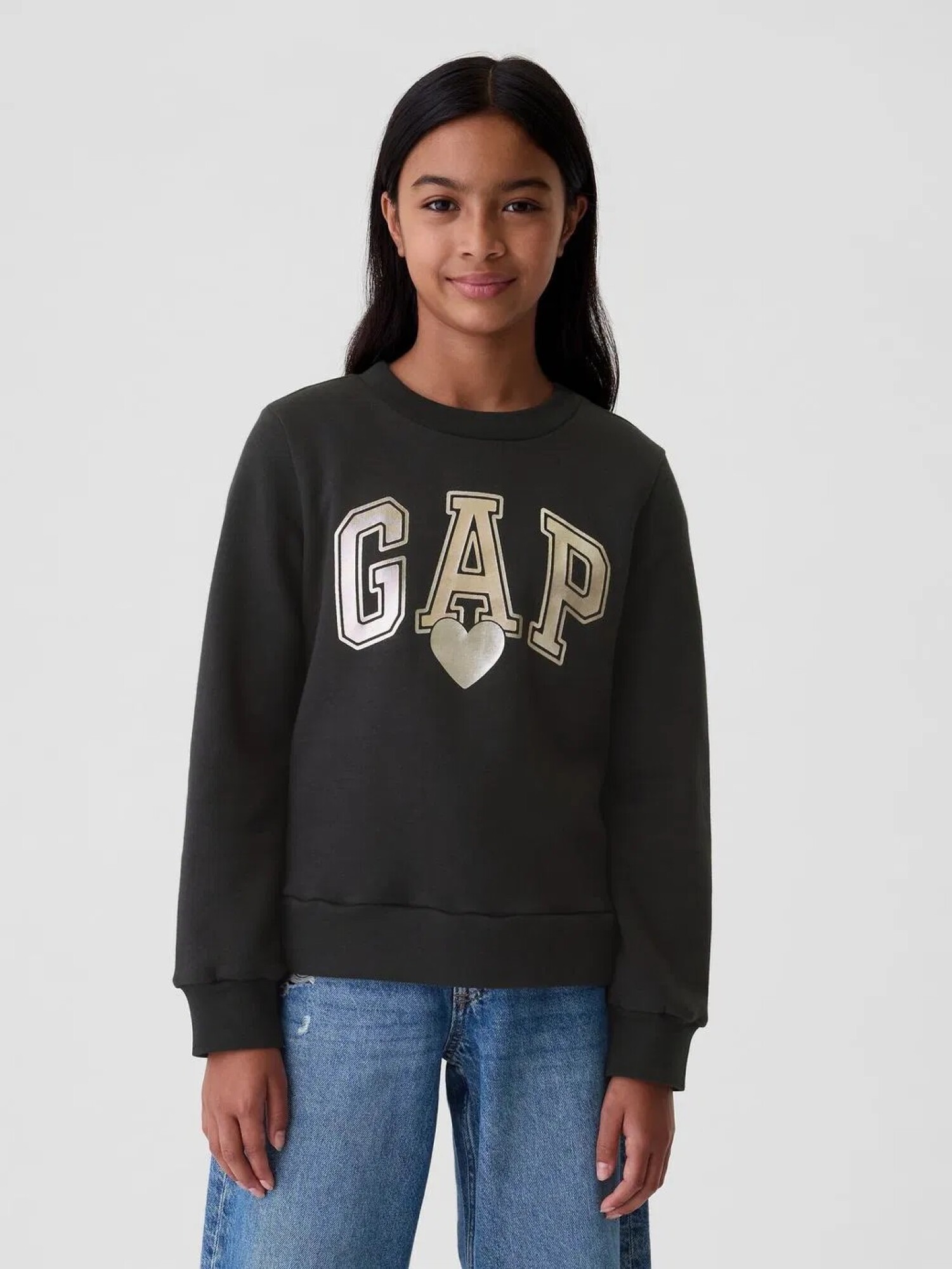 Buzo Deportivo Logo Gap Nina Moonless Night GAP Uruguay