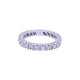 Anillo sin fin oro 18k blanco con brillantes engarce 4 puntas. Anillo sin fin oro 18k blanco con brillantes engarce 4 puntas.