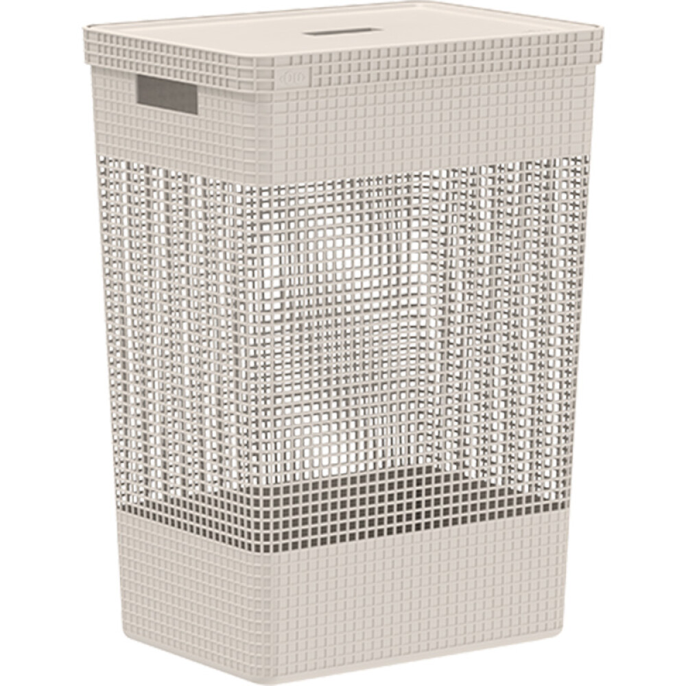 Organizador Alto l Tapa Plástico Beige