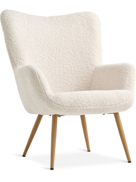 Sillón HUNDESTED 1 cuerpo tela felpa crudo Sillón HUNDESTED 1 cuerpo tela felpa crudo