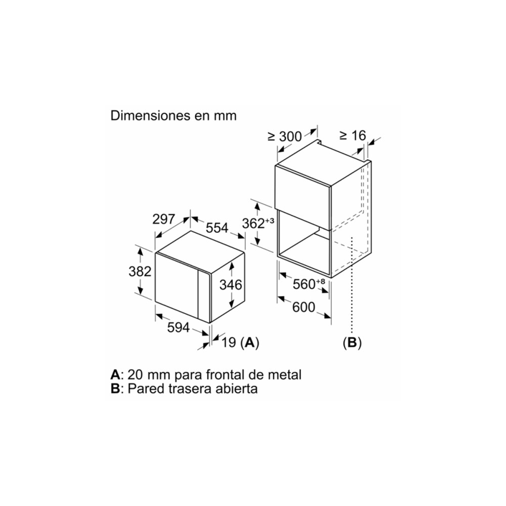 Microondas de empotrar Bosch BFL524MW0 Blanco Microondas de empotrar Bosch BFL524MW0 Blanco