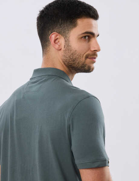 REMERA POLO LISA JERSEY Petroleo