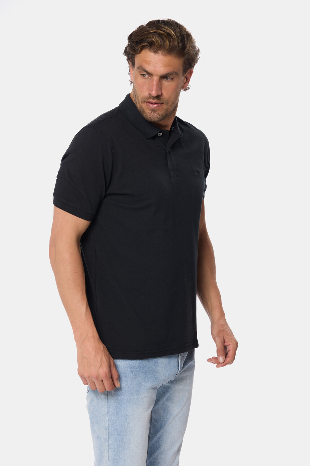 REMERA POLO PIQUE Negro