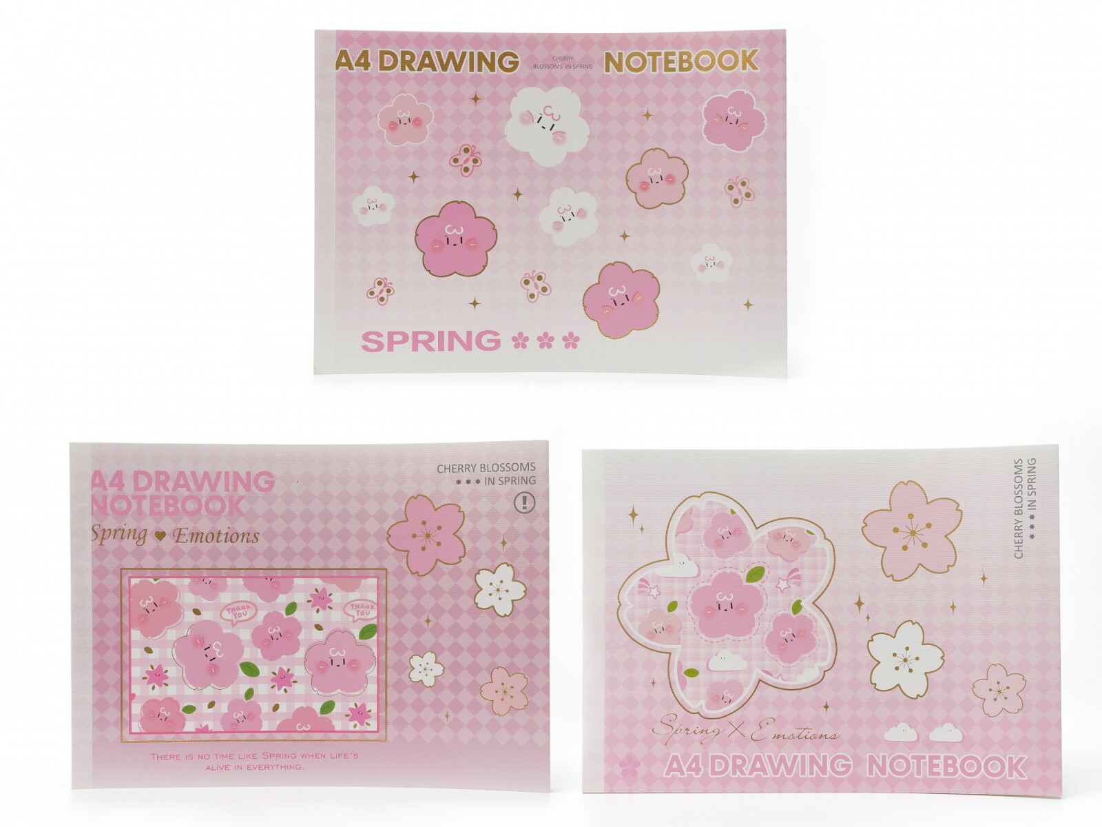 CUADERNO DE DIBUJO A4 (FLOR DE CEREZO) 