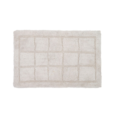 ALFOMBRA PARA BAÑO ALGODON GRIS CUADROS 55X85