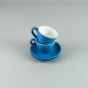 Taza de Te 160ml c/ Plato 14cm Azul Choosing Taza de Te 160ml c/ Plato 14cm Azul Choosing