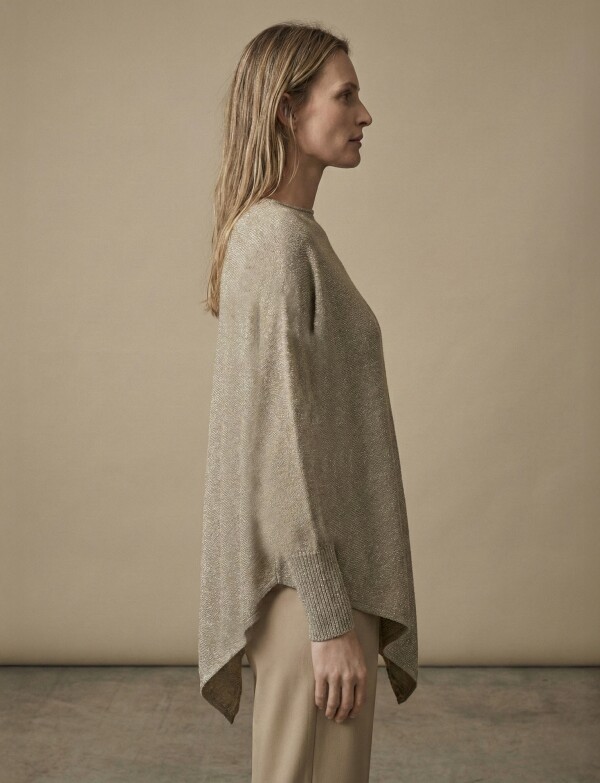 Poncho Asimetrico TOSTADO