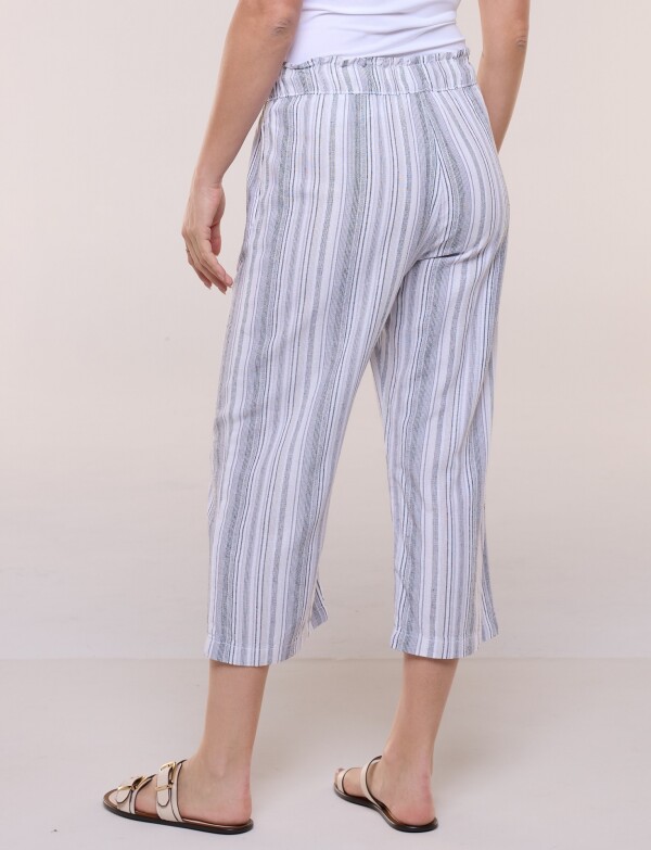 Capri Pull On Lino Con Cordón Ajustable MULTI/GRIS