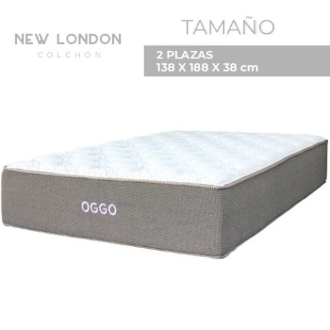 Colchón NEW LONDON -2 Plazas – Mixto Espuma Resortes Pocket – Firmeza Intermedia – 138x188x38 cm – Soporta 130 kg - 3 AÑOS Colchón NEW LONDON -2 Plazas – Mixto Espuma Resortes Pocket – Firmeza Intermedia – 138x188x38 cm – Soporta 130 kg - 3 AÑOS