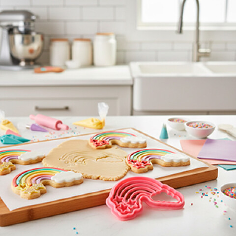 Cortante 3D Arcoiris y Nube Cortante 3D Arcoiris y Nube