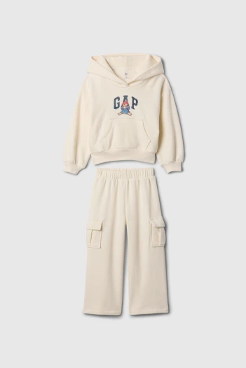 Set Canguro Y Pantalón Deportivo Toddler Niña Ivory Frost