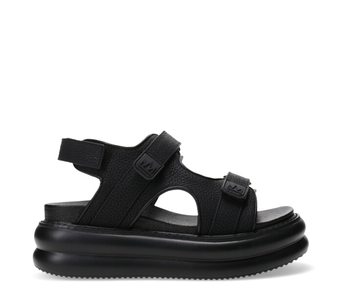 Sandalia MANAROLA con tiras con velcro Black