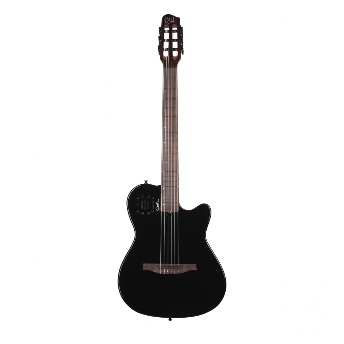 Guitarra eléctroacústica Godin Multiac Mundial Onyx Black con funda 