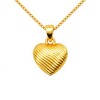 Dije Corazón-Estriado -Oro bajo-Sin Piedra-CP8566 sinpiedra