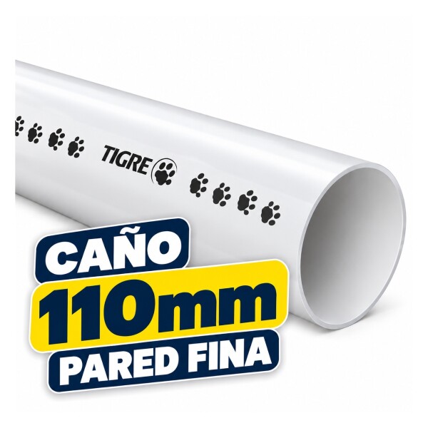 CAÑO TUBO PVC 110MM 3 METROS LIVIANO TIGRE Caño Tubo Pvc 110mm 3 Metros Liviano Tigre