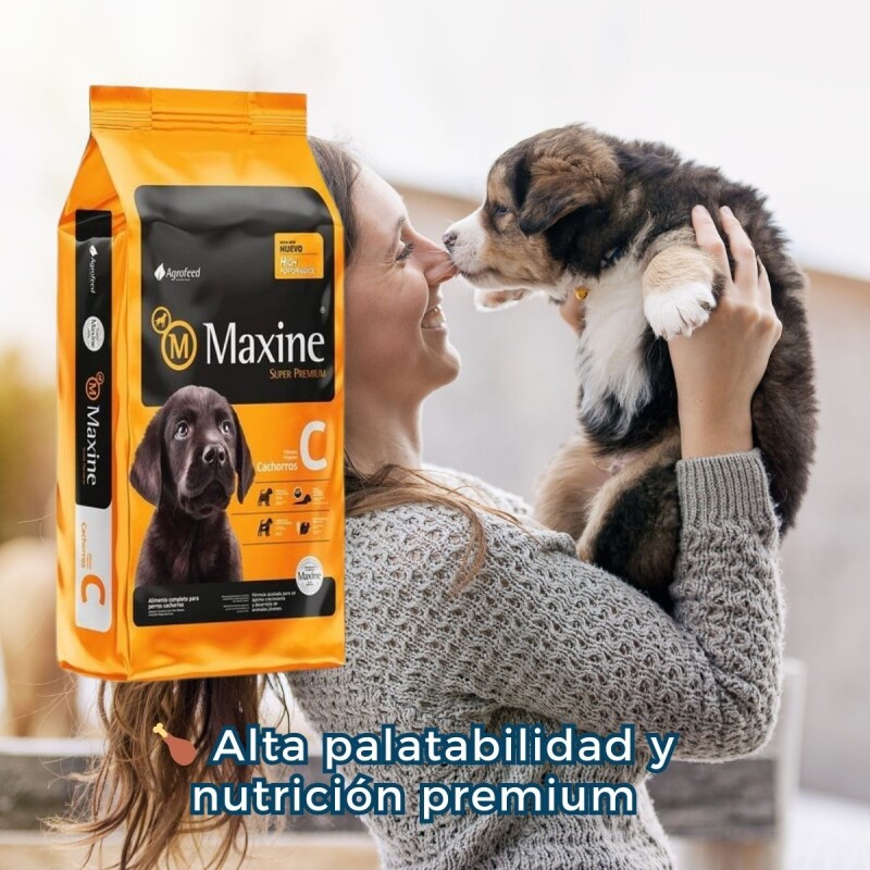 MAXINE PERROS CACHORROS 7.5 KG + PLATO COMEDERO DE REGALO