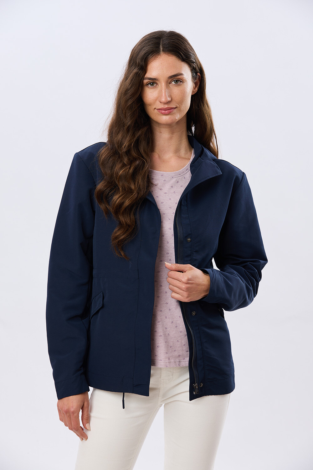 CAMPERA CON CAPUCHA Azul