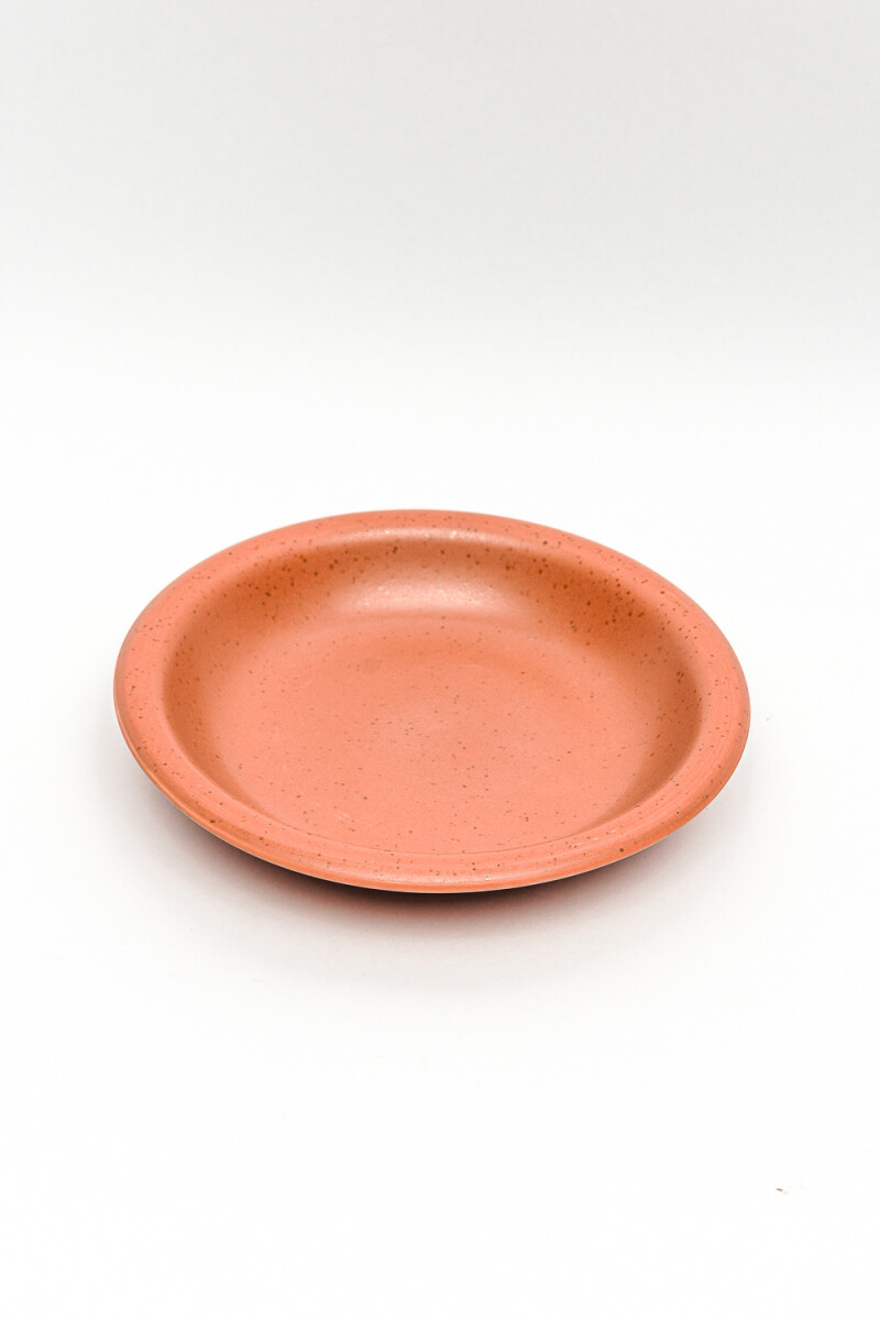 Plato Postre Terra - Ladrillo Melange 