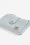 Tarjetero flap monedero celeste