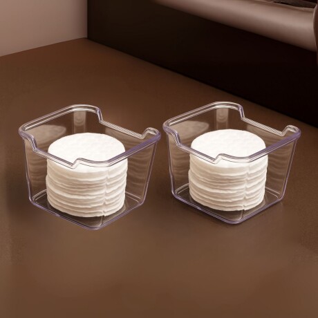 Set x2 Organizador de acrílico 8,5 x 8,5 cm TRANSPARENTE