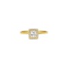Anillo compromiso Cuadrado -Oro bajo-Piedras zirconias-AN8556 conpiedra