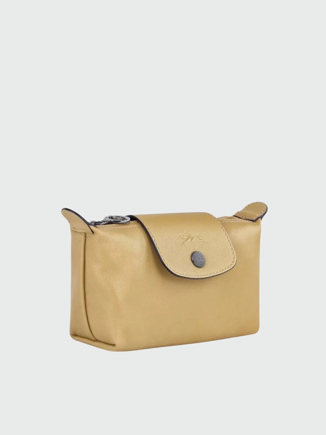 Longchamp -CLUTCH LE PLIAGE CUIR Caqui