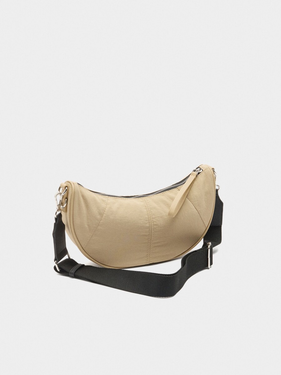Bolso Bandolera De Nylon crudo