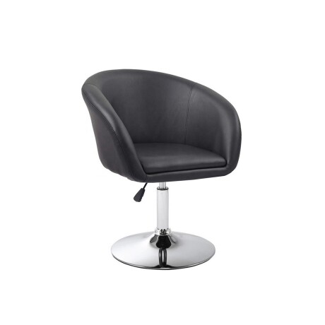 Silla Taburete Butaca con Respaldo en Cuero Lumax Modelo Stella Negro