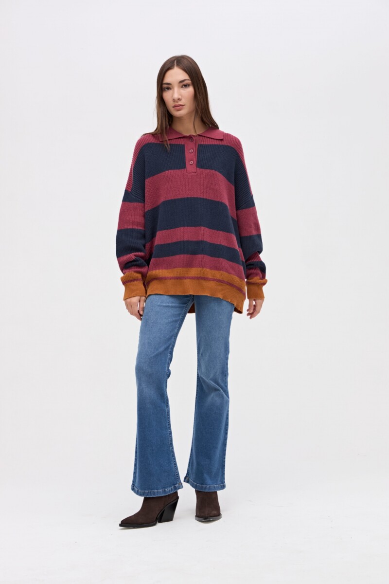 Buzo punto Pemma - Burugundy 