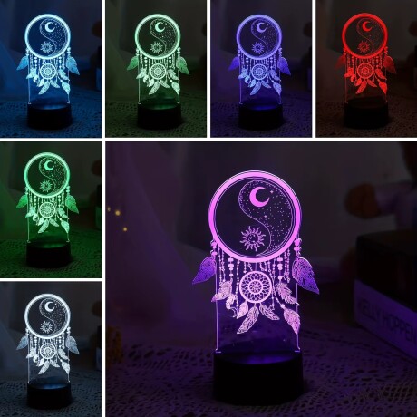Lámpara Decorativa 3D Multicolor Táctil Atrapasueños