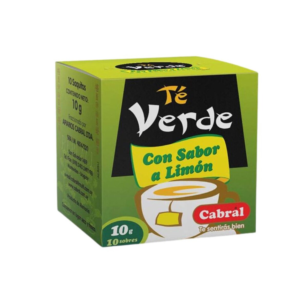 Té Verde con Limón Cabral 10 unidades 