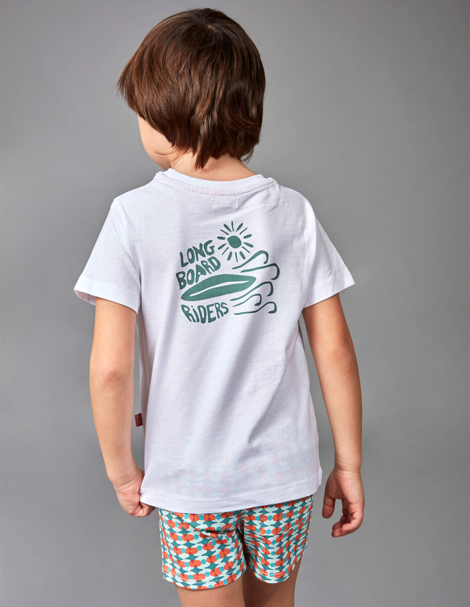 Camiseta Print Wave - Blanco 
