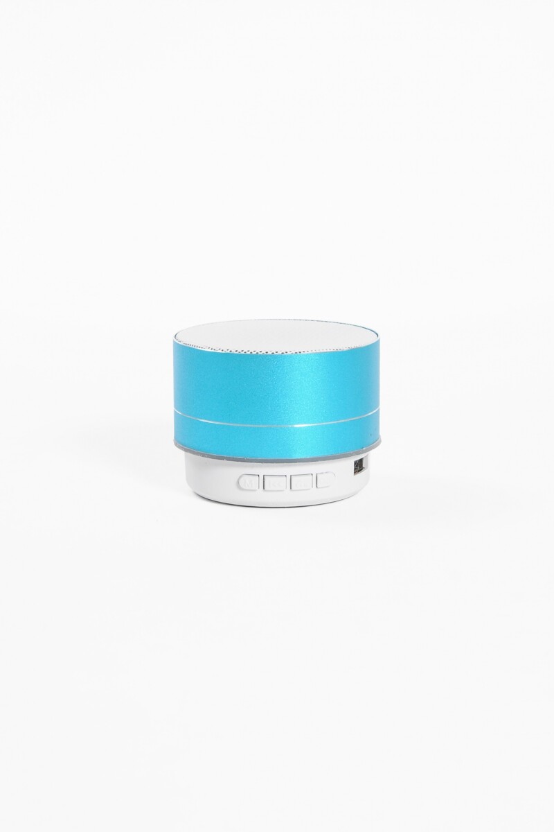 Parlante circular bluetooth portatil celeste