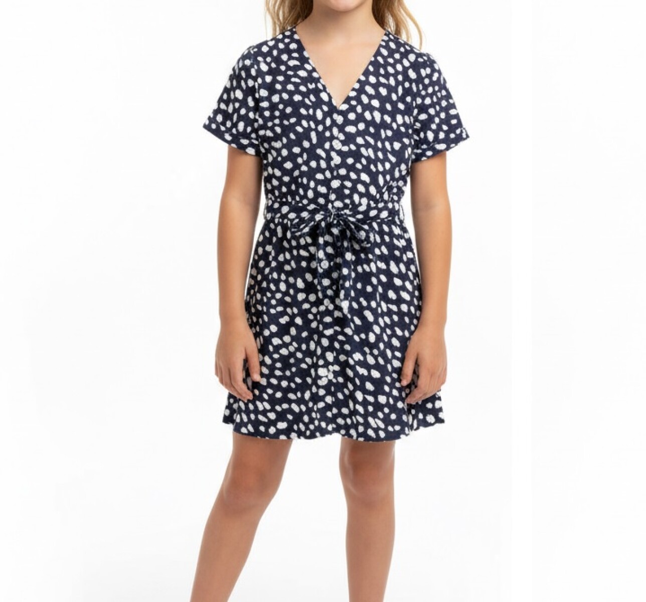 CHERRY TEENS VESTIDO - NAVY 