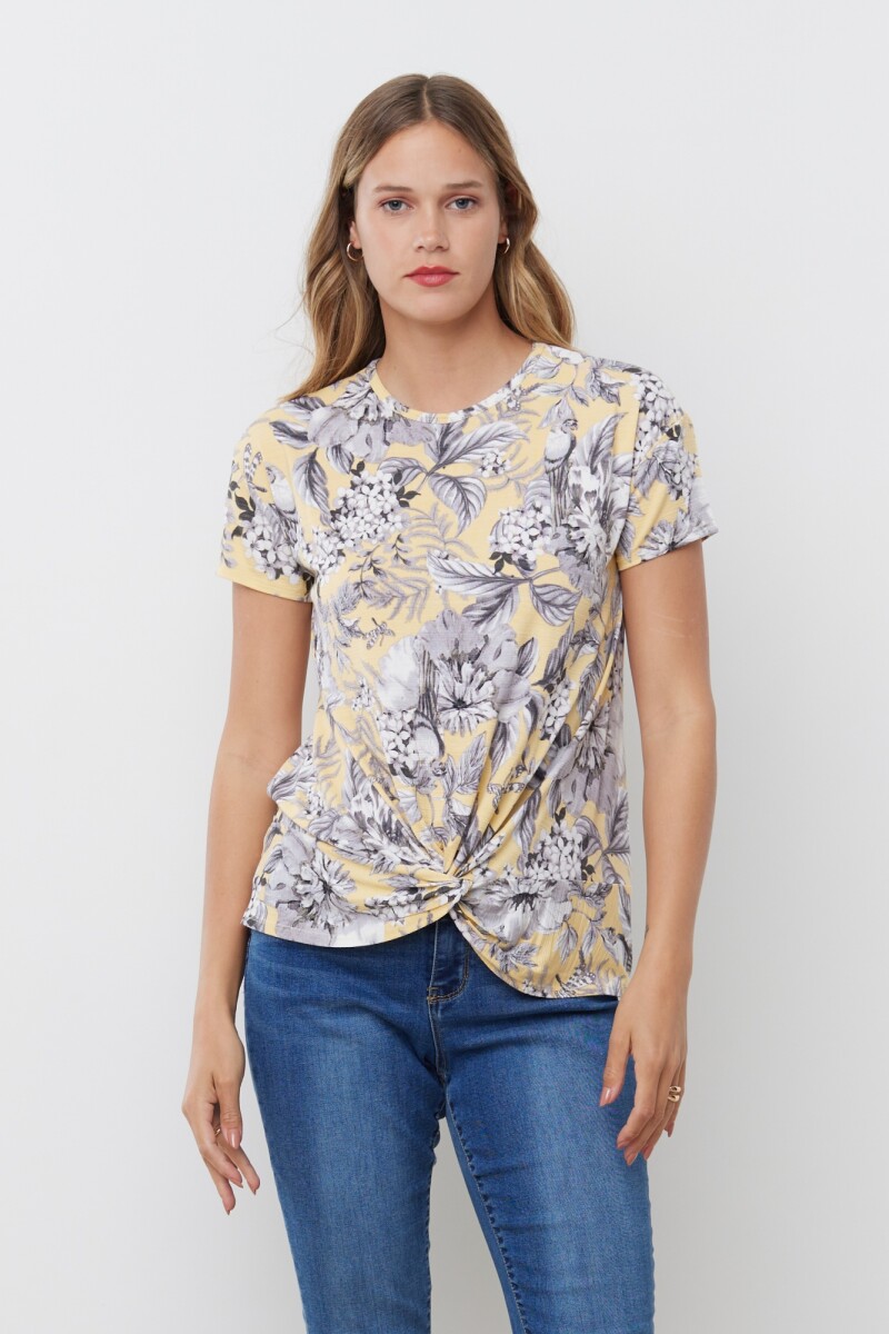 Remera Flores - Multi/amarillo 