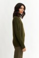 Sweater cuello rompeviento VERDE OLIVA