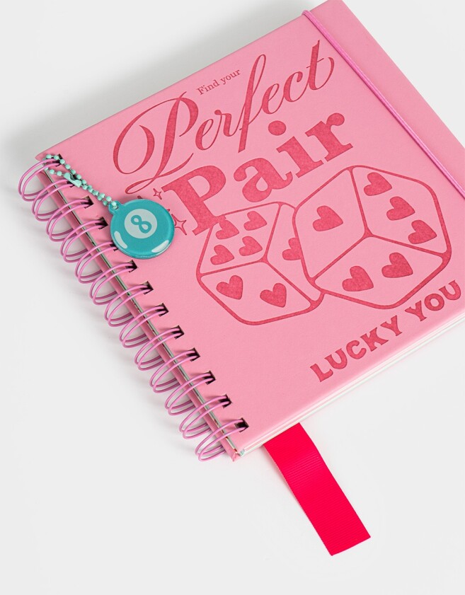 Anotadores Cuadernos y Memos Cuaderno Estampa Lucky - Rosa Claro