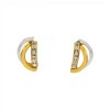 Caravanas Elegantes de oro - Oro bajo - Zirconia - CA8134 conpiedra