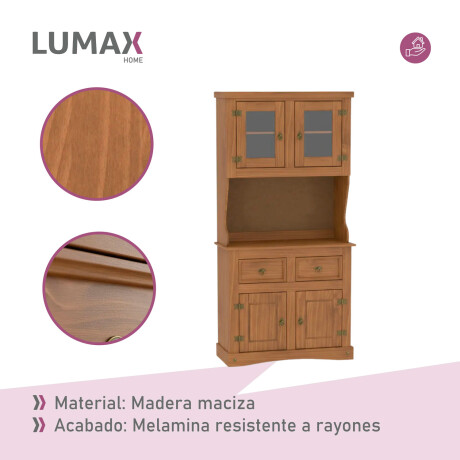 Cristalero Armario Lumax Aparador 4 puertas 2 cajones madera maciza Cristalero Armario Lumax Aparador 4 puertas 2 cajones madera maciza