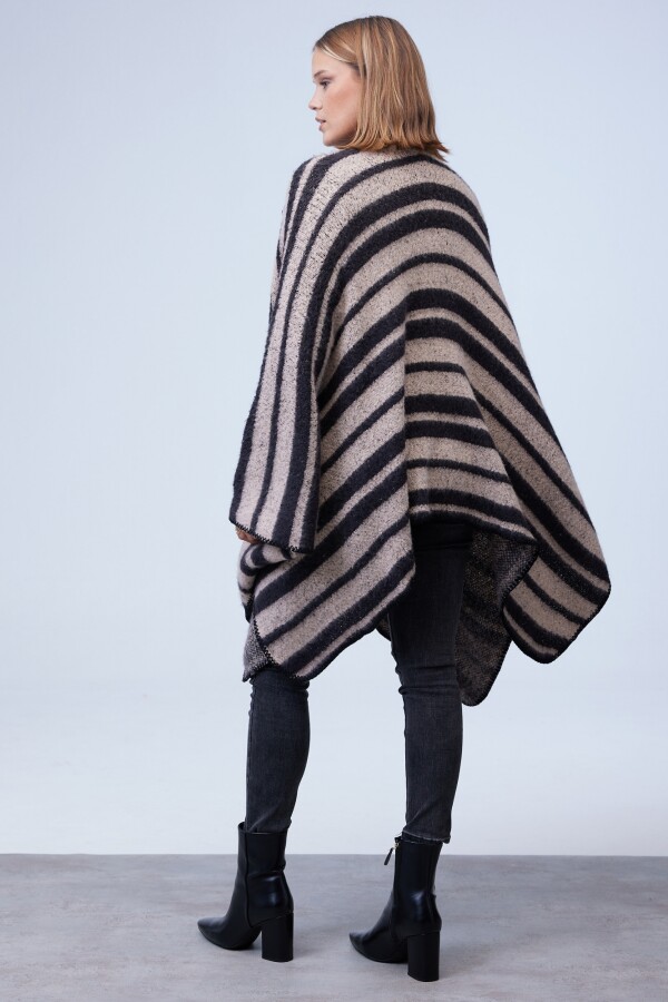Kimono Lineas NEGRO/BEIGE