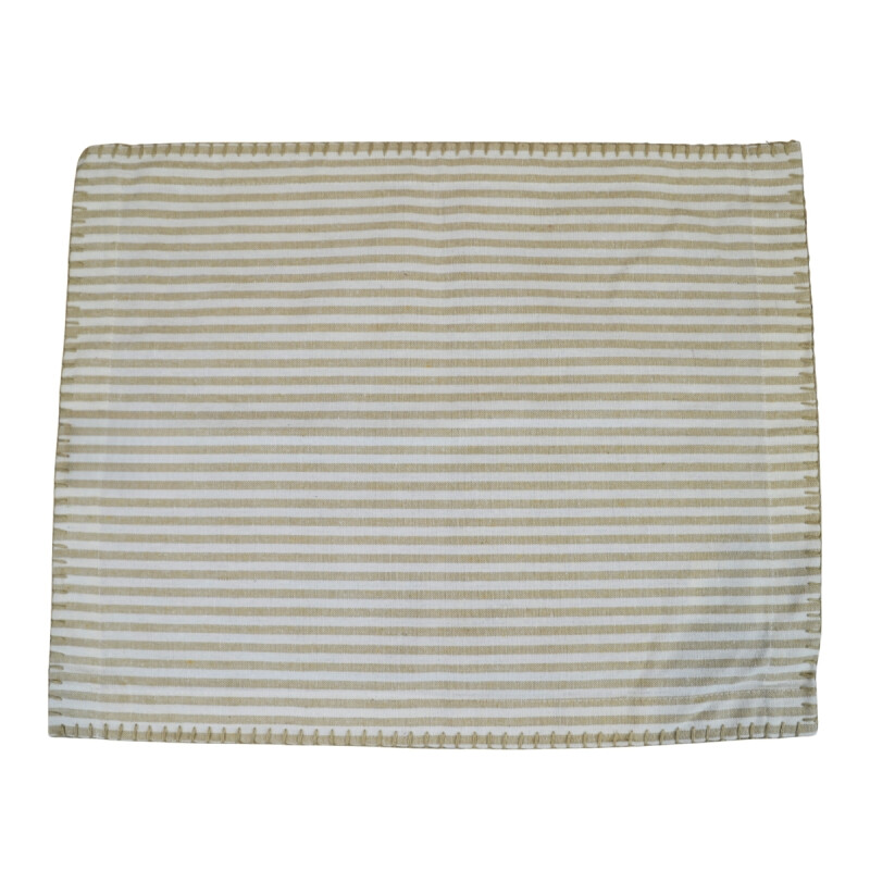 Individual algodón 35cm x45cm RAYAS BEIGE