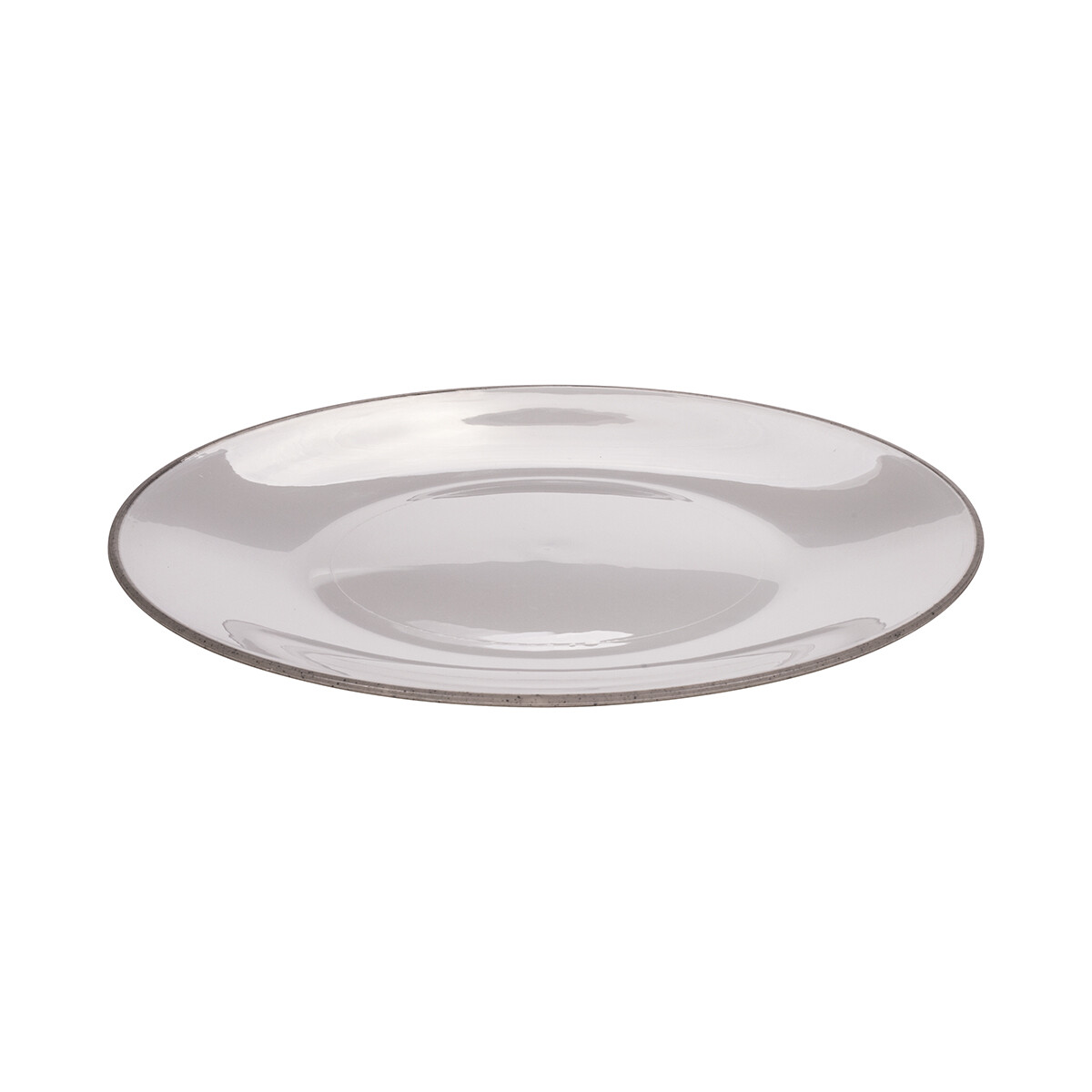Plato Plástica Gourmet Redondo 18 cm - GRIS 