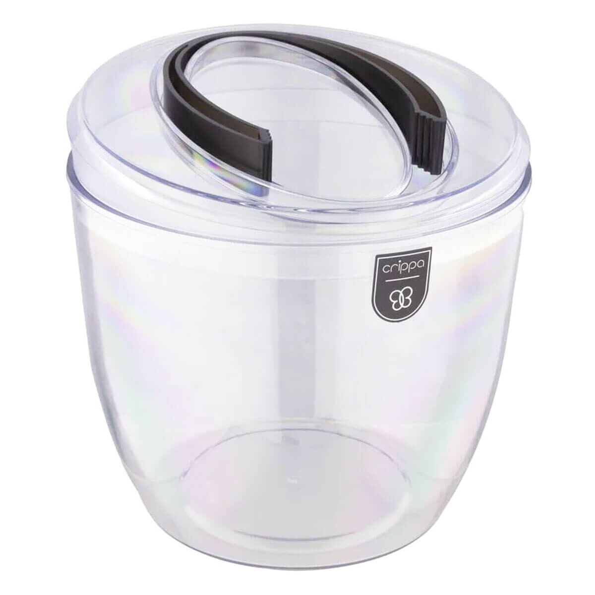 HIELERA ACRILICO 1.9 LTS TRANSPARENTE C/PINZA 16X15 