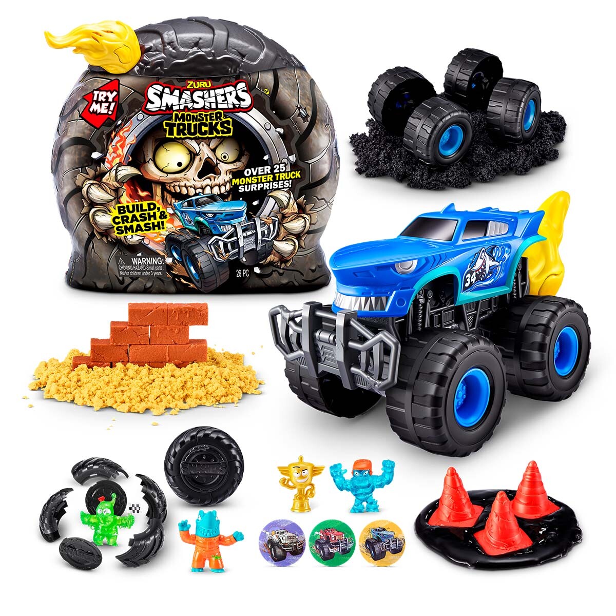 Juego Smashers Monster Truck Wheels 20 Sorpresas 