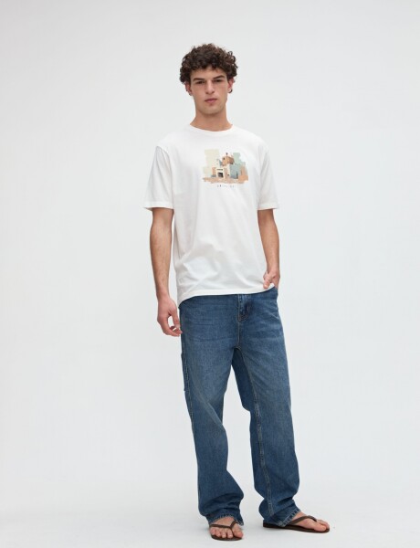 Remera Hess Off white
