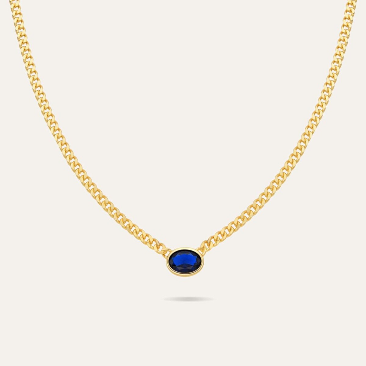 Collar Eternity Blue - Plata y Baño de Oro 