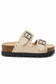 Sandalia Bettina Birky plataforma con tachas BT100 Beige