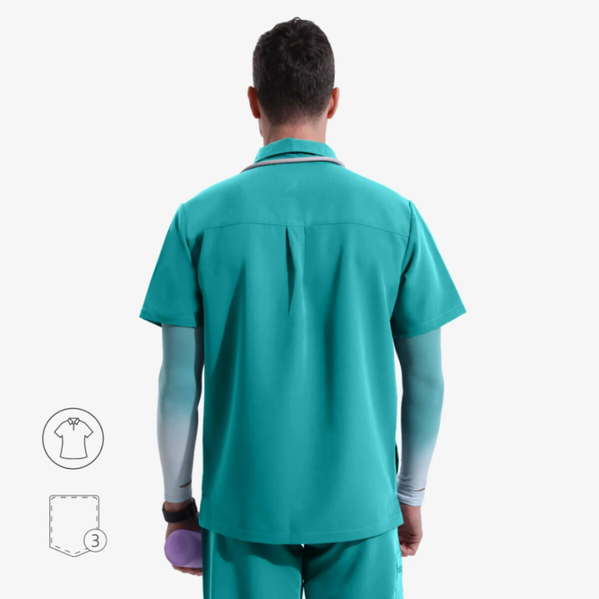 Casaca polo con cierre unisex - Turquesa 